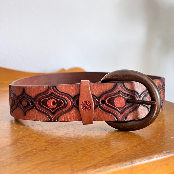 Fossil Accessories - Fossil Brown Genuine Leather Western Boho Belt Women’s Small